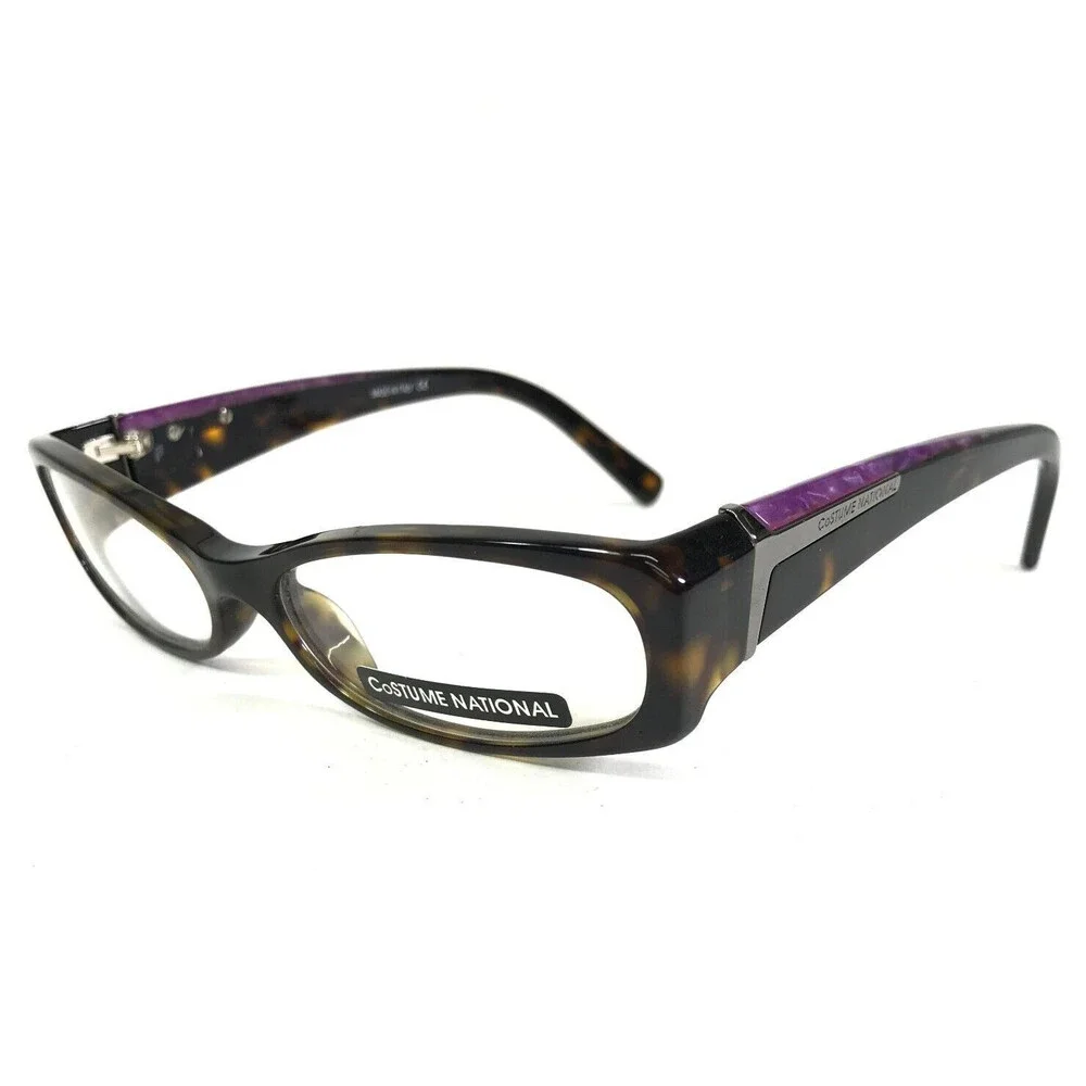 Costume National Eyeglasses Frames CN 2012 04 Purple Tortoise Full Rim 52-15-130